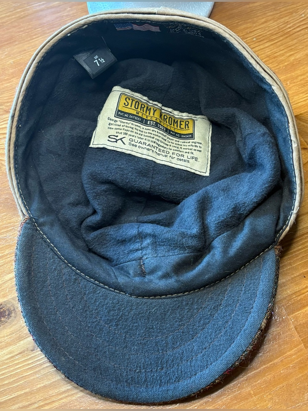 Vintage The Original Stormy Kromer Wool Plaid Cap Hat Size 7 1/2 EUC - Picture 7 of 11